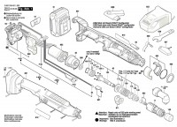 Bosch 3 602 D94 608 Angle Exact Ion 3-500 Pn-Accu-Screwdriver 18 V / Eu Spare Parts